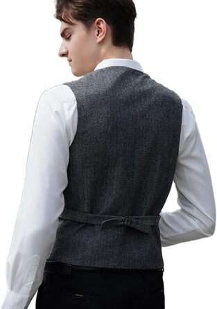 Твідова жилетка для полювання, коричнева, в стилі ретро/вінтаж, ідеальна для весілля та повсякденного носіння