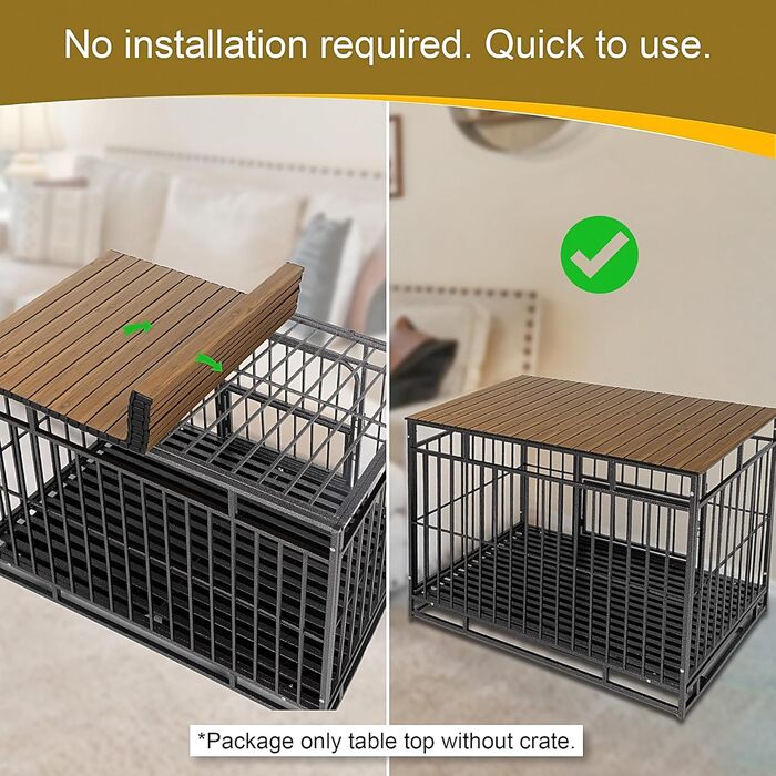 Насадка для переноски для собак з магнітами, алюміній, складана будка, декоративне зберігання, переноска для тварин, столик, горіх (тільки насадка) для переноски 91,4 см, для собак великих порід