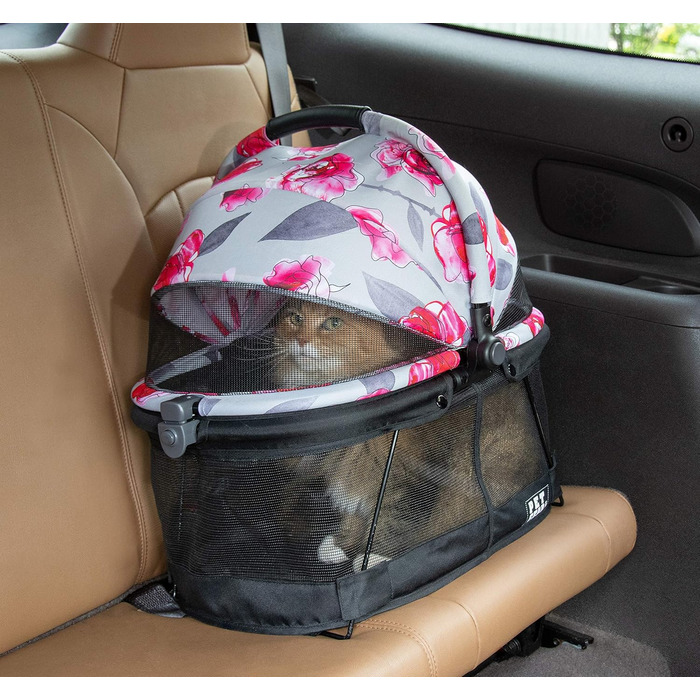Переноска для собак та котів Pet Gear View 360 з автосидінням (Floral, 48 x 33 x 50 см)