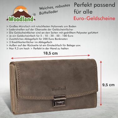 Woodland® Pro Waiter's Pouch with Ladder Lock, Finest Cowhide Nappa Leather, BLACK