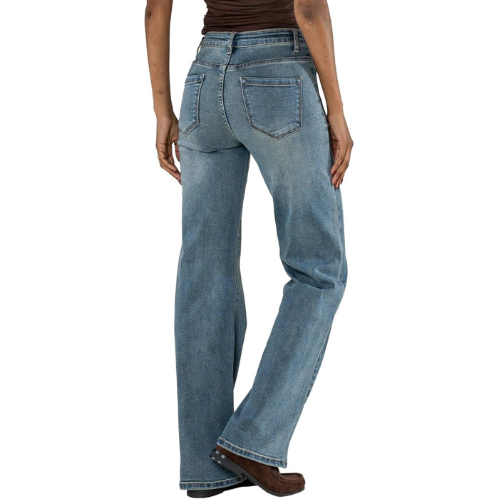 Джинси жіночі Nina Carter P139 розкльошені bootcut, висока талія, вінтажний блакитний (L)
