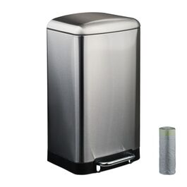 Relaxdays Kitchen Trash Can 30 Liter with Trash Bags