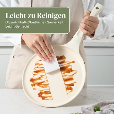 Сковорода Redchef для млинців та омлетів 26 см, керамічне антипригарне покриття, бежева