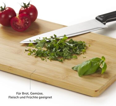 Blumtal Bamboo Cutting Board Carlota 3-Piece Set - Chopping board with a hole for hanging, kitchen helper made of 100% bamboo with silicone feet.