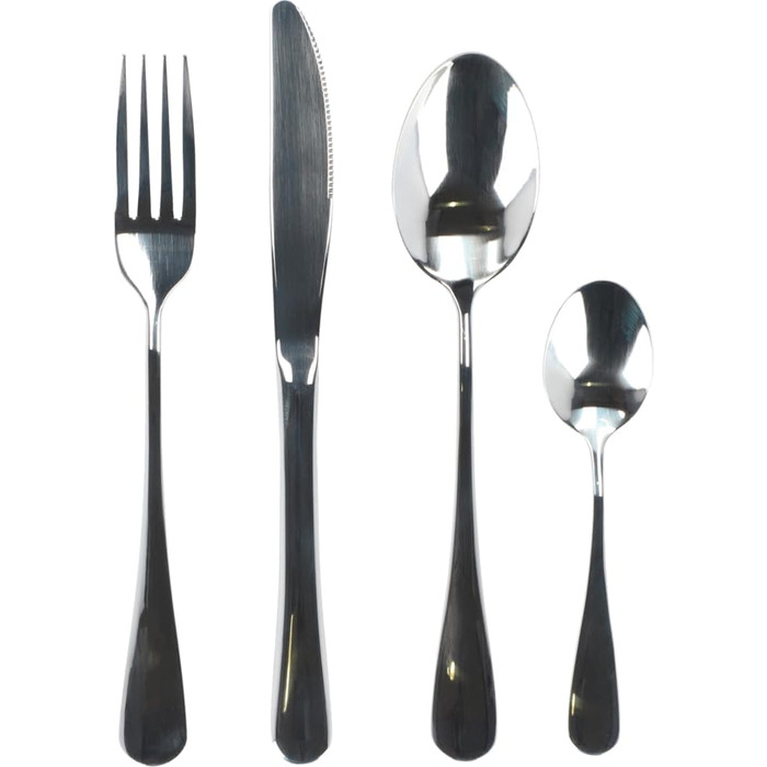 BERGER Cutlery Set Stainless Steel 16-Piece | Camping Cutlery for 4 People | Includes Storage Bag | High-Quality Cutlery