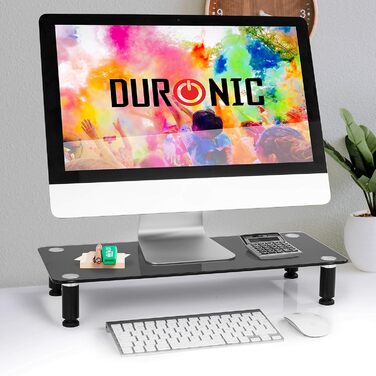 Підставка для монітора Duronic DM053 50x20 см, акрилова, до 30 кг, ергономічний підйомник для екрана, ноутбука, LCD/LED/OLED телевізорів