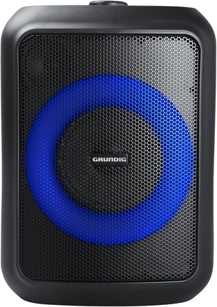 Портативна Bluetooth колонка Grundig GBT Black з басами, 20 Вт RMS, Powerbank, водонепроникна, до 20 метрів, 20 годин роботи, PartyHit 90 Вт