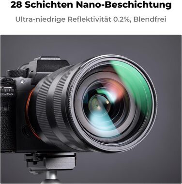 Фільтр UV K&F Concept Nano X-Serie 67mm з кришкою об'єктива, серветкою для чищення, HD, захисний фільтр з 28-шаровим нанопокриттям