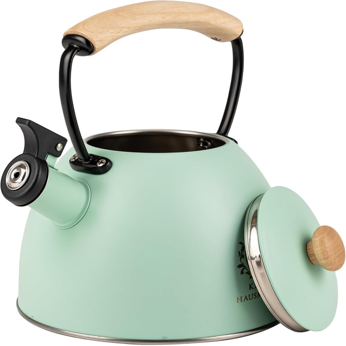 Електричний чайник-заварник Induktion 2.5L з автоматичним свистком - нержавіюча сталь для індукційних, газових та електричних плит