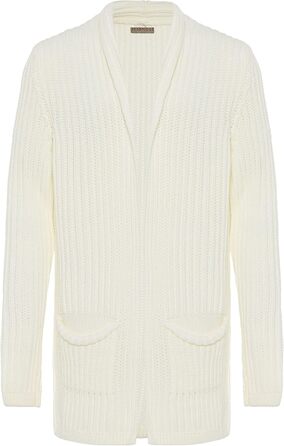 Кардиган чоловічий Redbridge, в'язаний, довгий крій (XL, Екру)