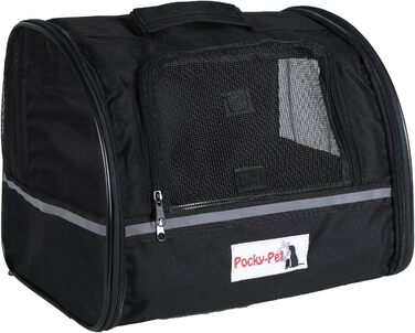 Чорна переносна сумка для собак H4L 38x28x30 см - переноска, транспортна коробка, сумка для собак