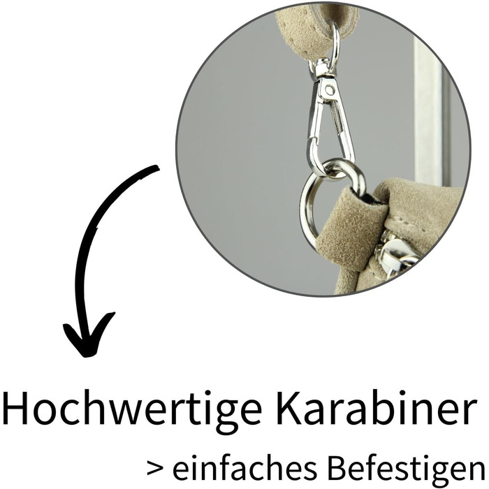 Сумка поясна жіноча Frentree® зі шкіри, Італія, крос-боді, на плече, срібний блискавка, велика (MAXI), бежево-срібляста, замша