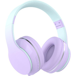 Xunpuls Бездротові навушники для дітей Bluetooth Over-Ear з мікрофоном (фіолетові)