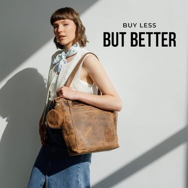 Сумка через плече Berliner Bags Verona Vintage з натуральної шкіри (Волоський горіх) - велика жіноча сумка-шопер з YKK-застібкою