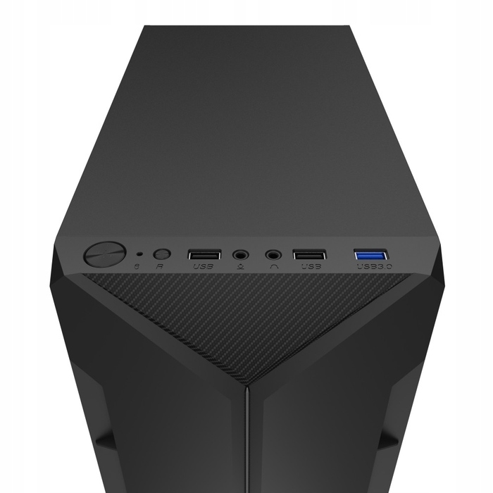 Корпус для комп'ютера Krux Astro Midi Tower, чорний, із загартованим склом