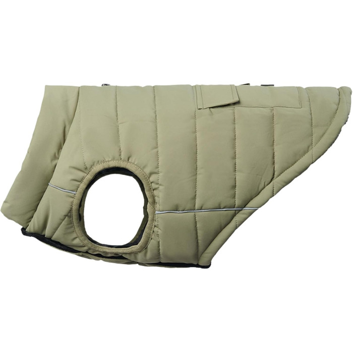 Spark Paws Warmshield™ Dog Jacket Winter Coat, Warm Fleece Lining, Water-Repellent, Windproof, Reflective Vest, Suitable for Medium and Large Dogs, Cold Protection Snow Jacket Parka - - M (M: 5-7kg, Olive)