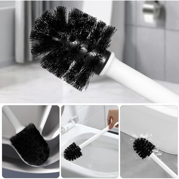 Набір для туалету Carehabi: щітка для унітазу з підставкою, білий | Комплект для ванної кімнати