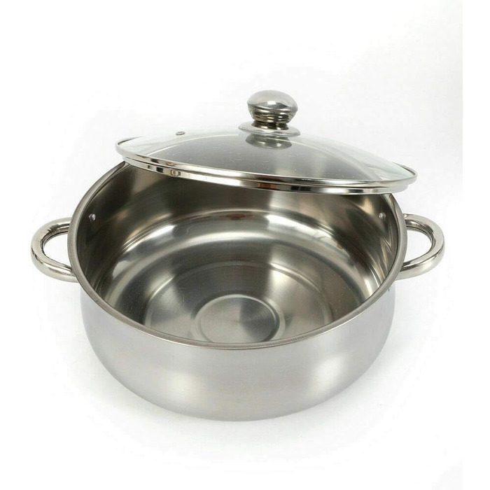 Паровий котел з нержавіючої сталі, 4 контейнери для приготування на пару, з кришкою з термостійкого скла (28 см)