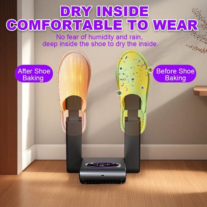 Електричний сушильник для взуття HOVCEH з УФ-стерилізацією та 360° циркуляцією повітря. Підходить для футбольного взуття, черевиків, рукавичок