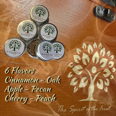 Набір для копчення коктейлів - Коптильня для віскі з пістолетом, тарілкою та стружкою - 6 смаків - Елегантний набір для копчення 'все в одному' для ідеальних напоїв та страв