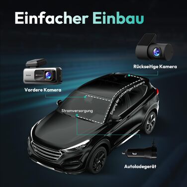 Відеореєстратор BOTSLAB G980H Pro 4K STARVIS з GPS, WiFi, ADAS, нічне бачення, паркувальний режим, 64GB