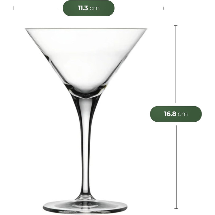 Набір келихів для Мартіні, 6 шт, 175 мл, без свинцю, придатні для миття в посудомийній машині. Келихи для Cosmopolitan, келихи для коктейлів, келихи для вечірок (люкс набір 6 шт)