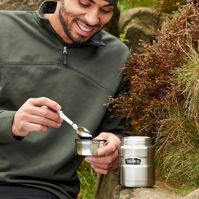 Термос King Thermoskanne / Thermosflasche для їжі, 0.47 л, нержавіюча сталь, Червоний (Cranberry Red)