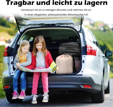 Надувний матрац для 2 осіб з електричним насосом, 190 x 125 x 20 см - для дому та кемпінгу