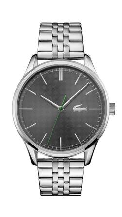 Годинник чоловічий Lacoste Vienna 2011073 кварцовий з сріблястим браслетом з нержавіючої сталі