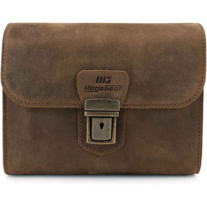 Чохол для камери MegaGear Pebble з натуральної шкіри для бездзеркальних, моментальних та DSLR камер, Кориця