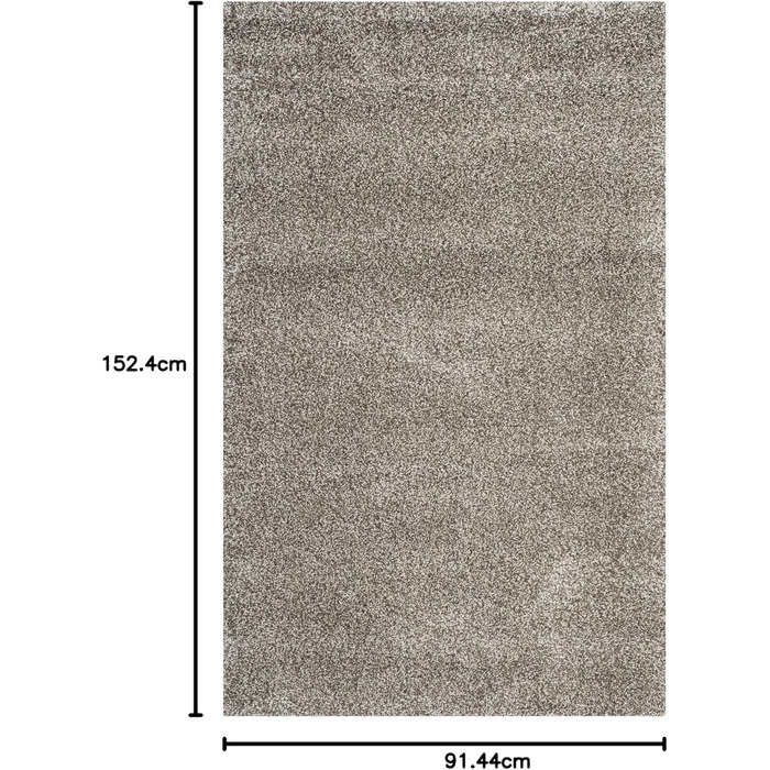Килим SAFAVIEH Zottelig Milan Shag Collection, сірий, 91 x 152 см, високий ворс, для вітальні, їдальні, спальні