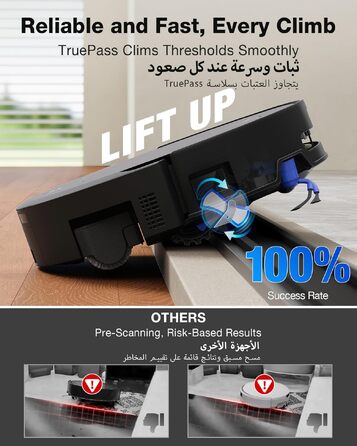 Робот-пилосос з функцією вологого прибирання ECOVACS T90 PRO Omni, 30 000 Па, PowerBoost, матовий чорний