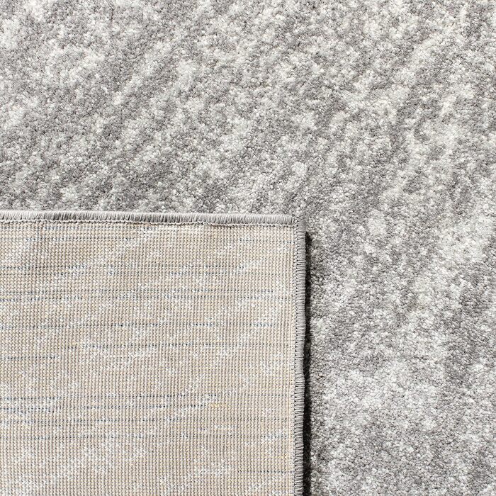Килим SAFAVIEH для вітальні, їдальні, спальні - колекція Evoke, короткий ворс, 122 x 183 см (темно-сірий/слонова кістка, прямокутний)