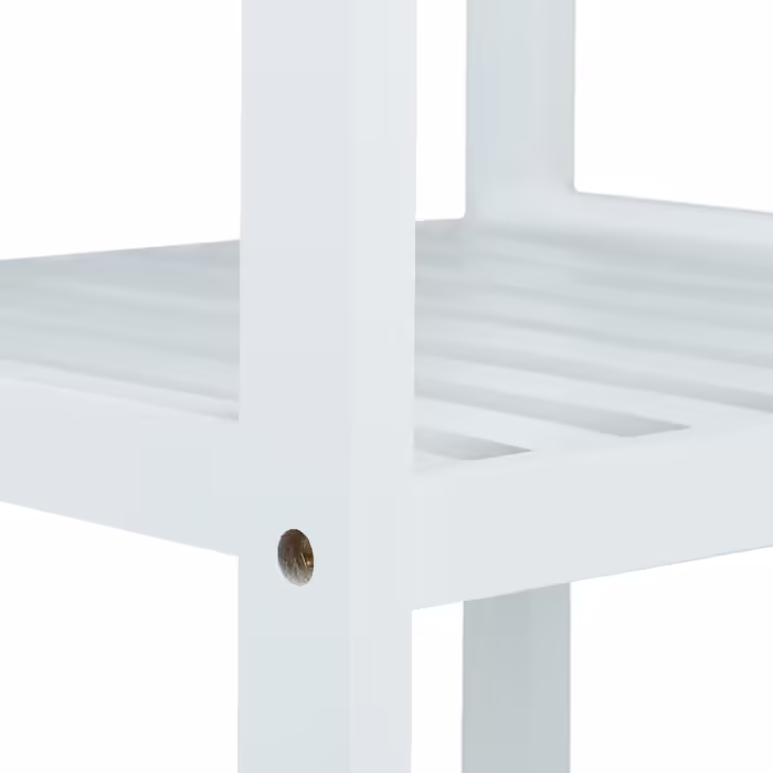 Relaxdays Bamboo Bathroom Shelf, White
