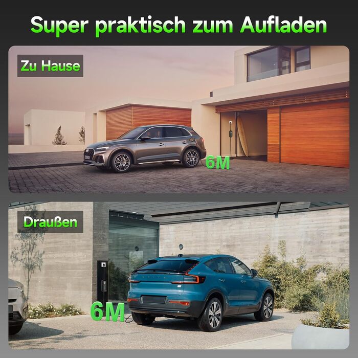 Кабель зарядного пристрою для електромобіля Schuko 6м 3.68kW 6-16A (Тип 2), EV, KS10-01, KS10-3.6kW