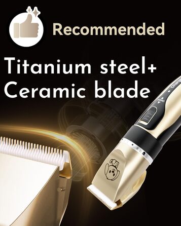 Машинка для стрижки собак, набір для грумінгу: 4 насадки, ножиці, гребінець, щітка