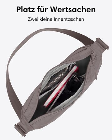 Сумка через плече LARKSON Solveig Medium бежева (Taupe) 3л - Місячна сумка, водонепроникна