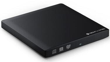 Зовнішній USB 3.0 DVD/CD привід techPulse120, портативний Slim DVD-RW/CD-RW накопичувач для ноутбука, ПК та Ultrabook, сірий (алюміній)