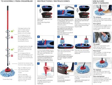O-Cedar RinseClean Система миття підлоги з відром: без віджиму, видаляє 99% бактерій