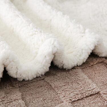 Плед Gracelife Sherpa з м'якого флісу, великий, теплий, 150 x 200 см, сірий