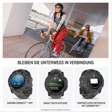 Розумний годинник Garmin Instinct 3 50mm AMOLED – GPS, Multisport, Health Coach, Чорний