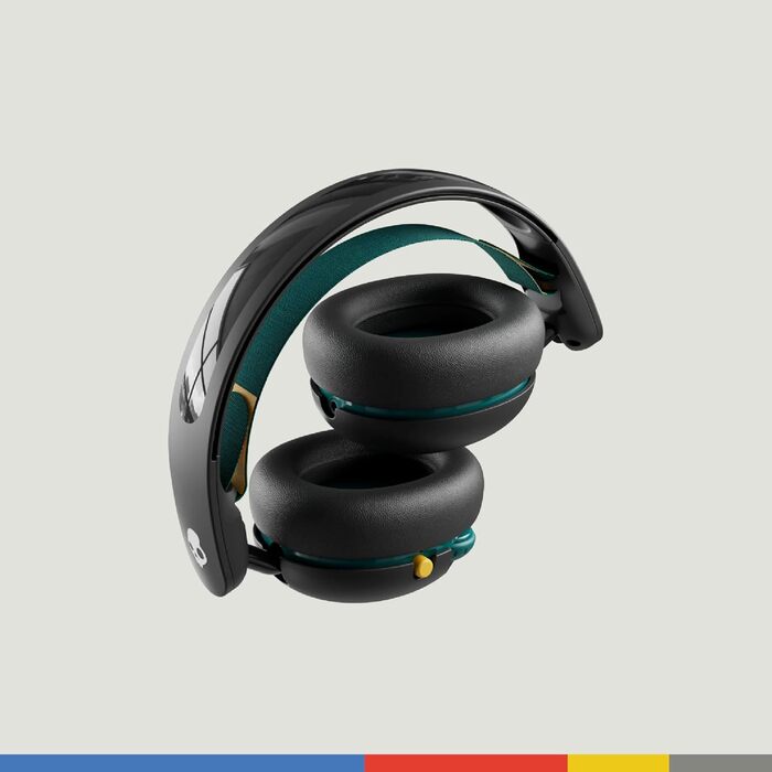Skullcandy Grom - Бездротові навушники Over-Ear, 45 годин роботи акумулятора, обмеження гучності, сумісність з iPhone, Android та Bluetooth - Чорний