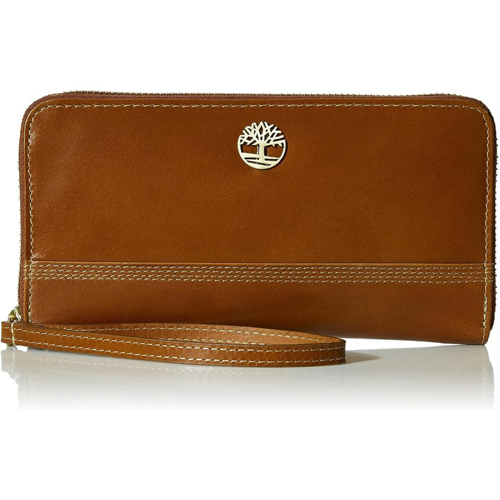 Timberland Women's Leather RFID Zip Around Wallet Clutch with Wristlet Strap