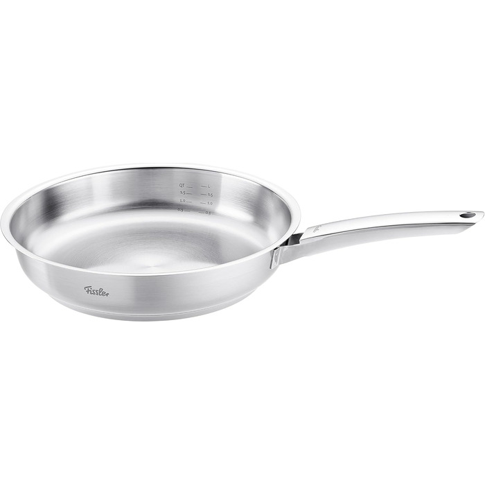 Сковорода Fissler Pure Collection Edelstahl Ø28 см, нержавіюча сталь, з внутрішньою мірною шкалою, виготовлено в Німеччині, для індукційних плит