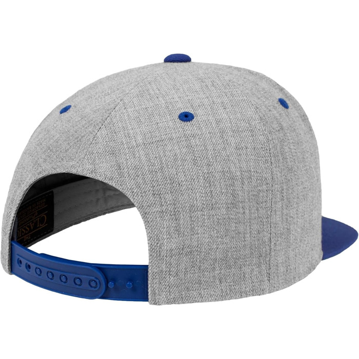Кепка бейсболка Flexfit Unisex Classic Snapback двоколірна універсального розміру heather/Royal