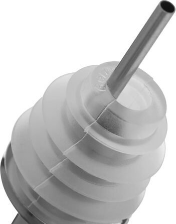 Виливаючі насадки Westmark 2 для пляшок з алкоголем, олією, оцтом, з петлею, з повітряною трубкою, метал/нержавіюча сталь, натуральна пробка, Inox Standard, сріблясті, 2 шт.