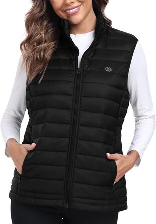 Легка жіноча жилетка MoFiz без рукавів: ідеальна для активного відпочинку, туризму та подорожей. Чорний колір, розмір M