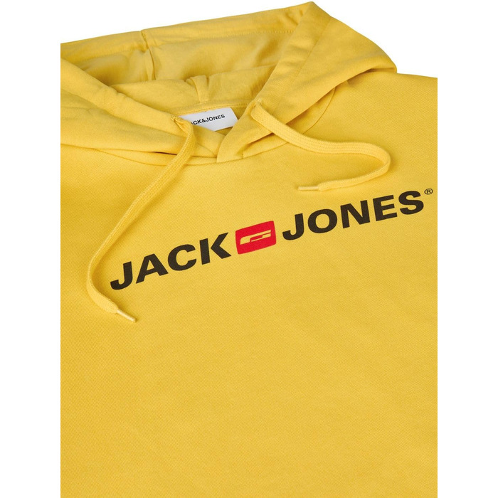 Чоловічий худі Jack & Jones JJMORTY Regular Fit з принтом, колір Solar Power (зелено-жовтий), розмір L