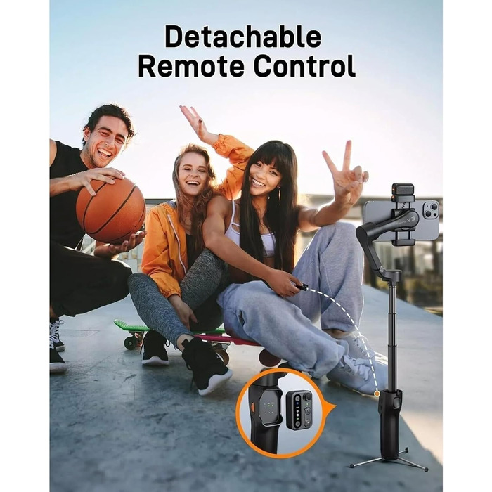 Штатив-стабілізатор Hohem iSteady V3 для смартфона: AI-трекінг, віддалений пульт, екран 1.22