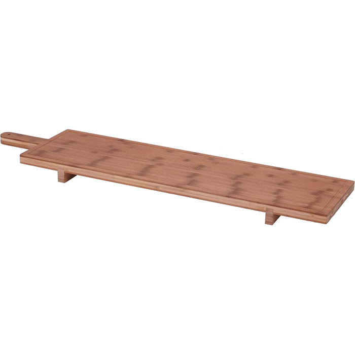Spetebo XXL Cheese Board ORGANIC with Handle - 100 x 26 cm - Wooden Cheese Board with Stand, Serving Platter, Natural Tapas Board with Handle, Food-Safe